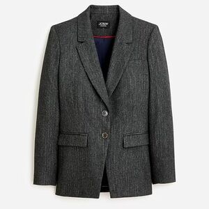 NWOT JCREW Collection Pinstripe Blazer with silver lurex thread 2